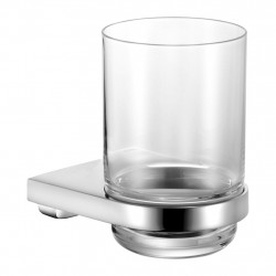 Keuco Collection moll - Nástěnný držák s pohárem z čirého skla, chrom 12750019000